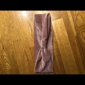 Anthropologie Pink Velvet headband